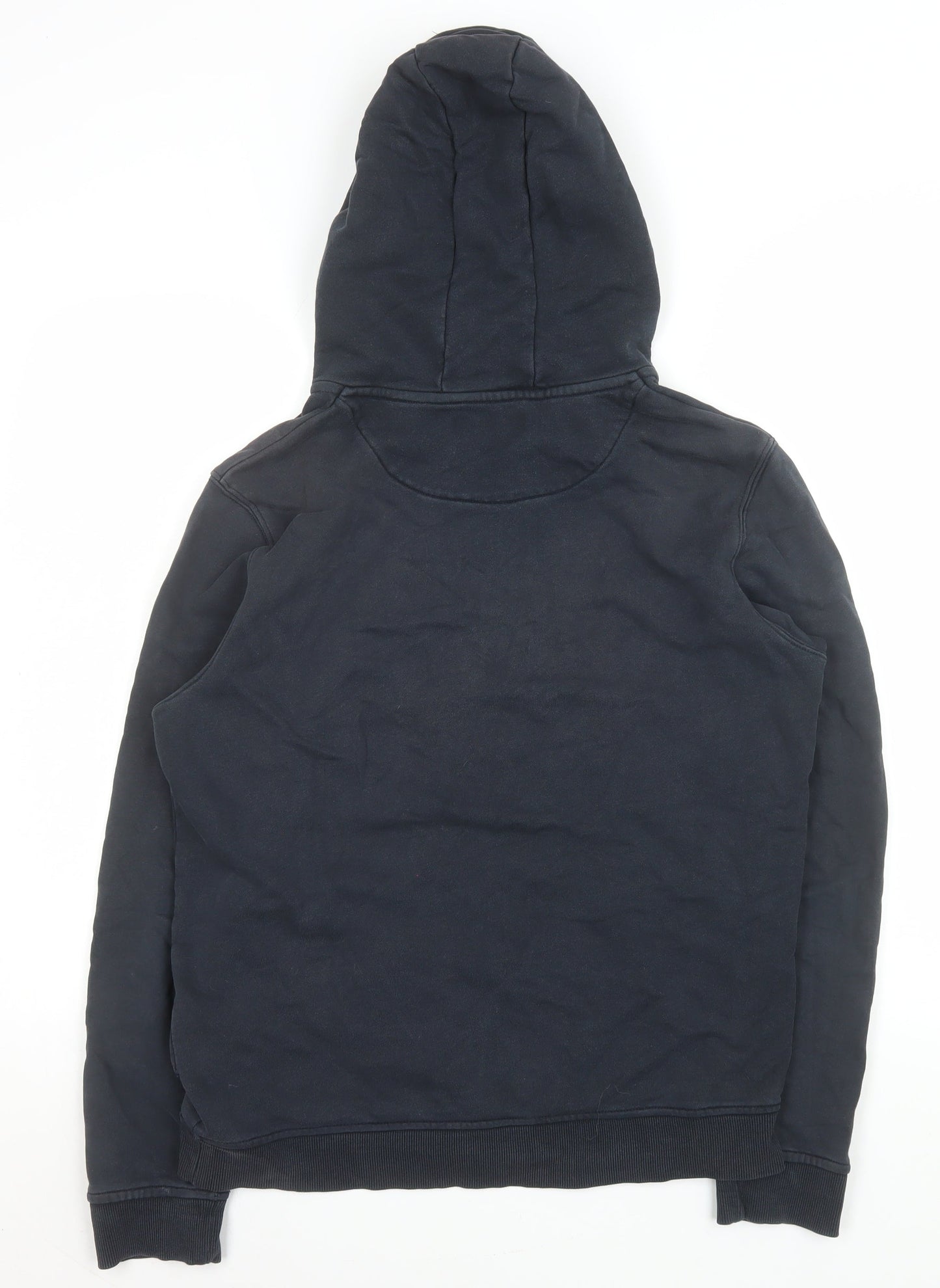 Lyle & Scott Men’s Blue Pullover Hoodie Size L Cotton Logo Sweatshirt