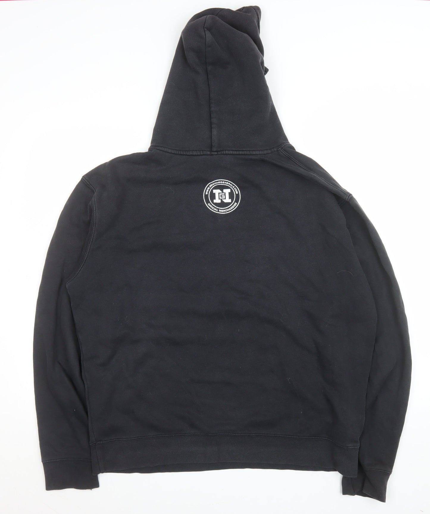 Russell Men Black XL Pullover Hoodie with Graphic Print