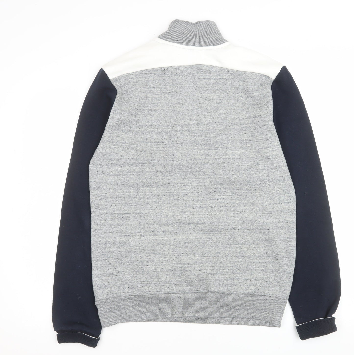 Next Men’s Grey 1/2 Zip Sweatshirt S Regular Fit Mock Neck