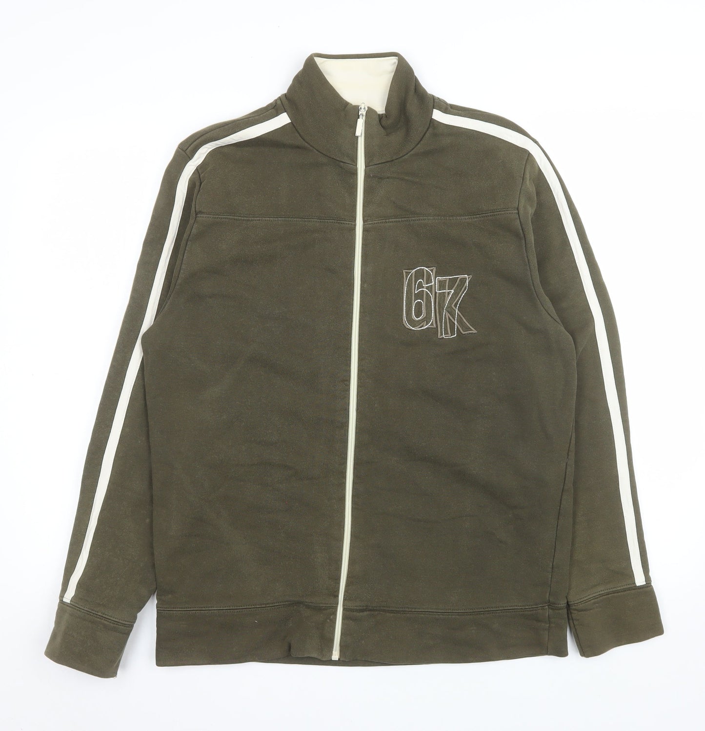 Burton Men's Green Cotton Full Zip Basic Jacket Size M