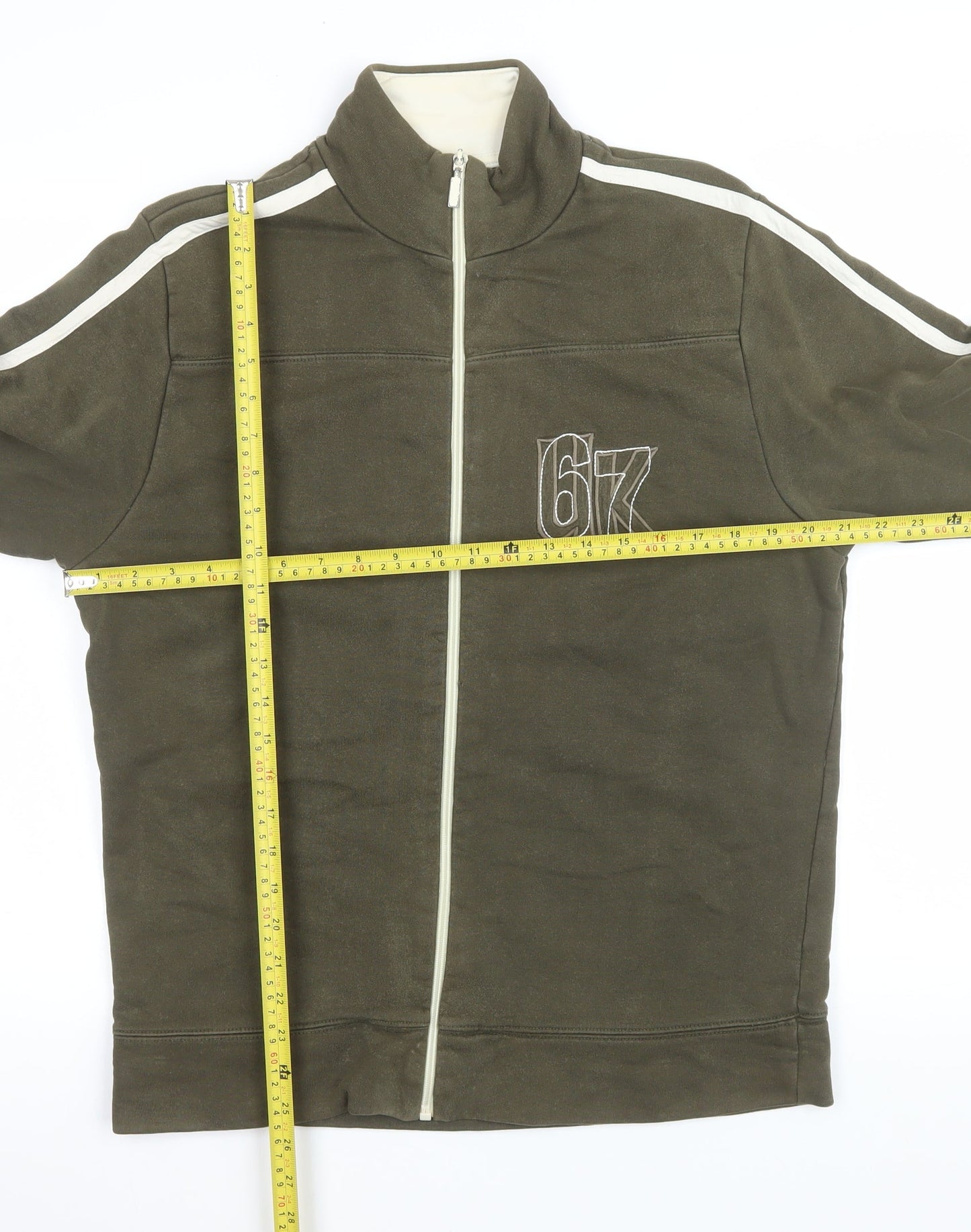 Burton Men's Green Cotton Full Zip Basic Jacket Size M