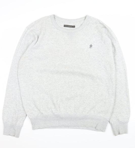 French Connection Mens Grey L Pullover Sweatshirt Crew Neck