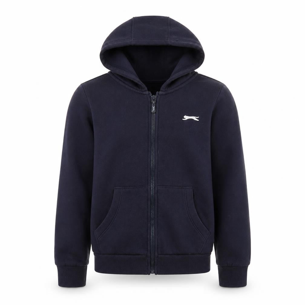 Slazenger Boys Navy Blue Hooded Zip-Up Fleece Jacket 11-12 Years