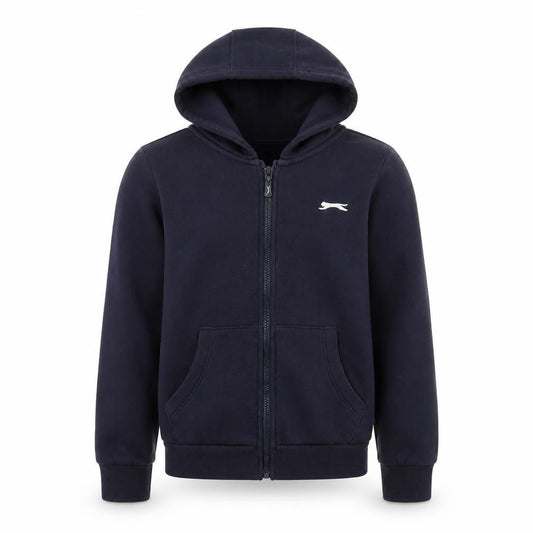 Slazenger Boys Navy Blue Hooded Zip-Up Fleece Jacket 11-12 Years