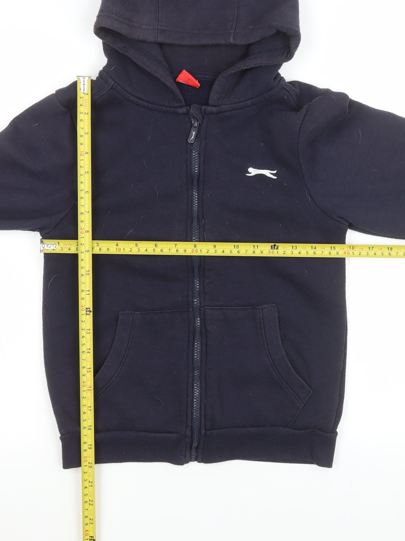 Slazenger Boys Navy Blue Hooded Zip-Up Fleece Jacket 11-12 Years