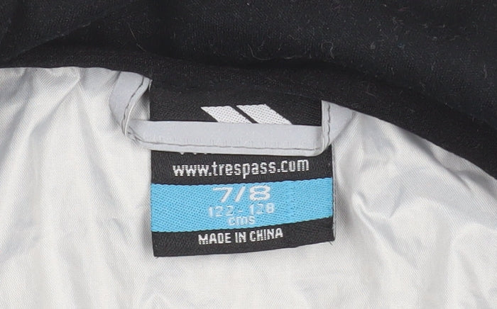 Trespass Boys Grey 7-8 Years Lightweight Windbreaker Jacket