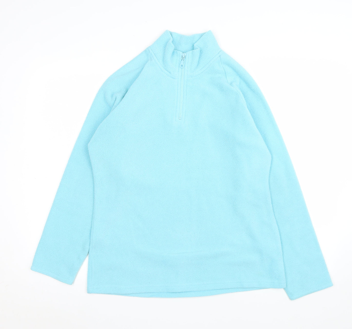 Sport Women Blue Fleece 1/4 Zip Sweatshirt Size 10/12
