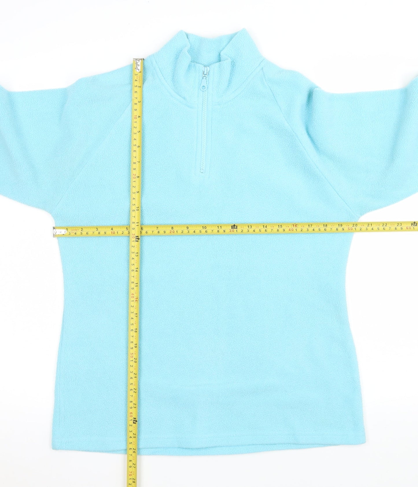 Sport Women Blue Fleece 1/4 Zip Sweatshirt Size 10/12