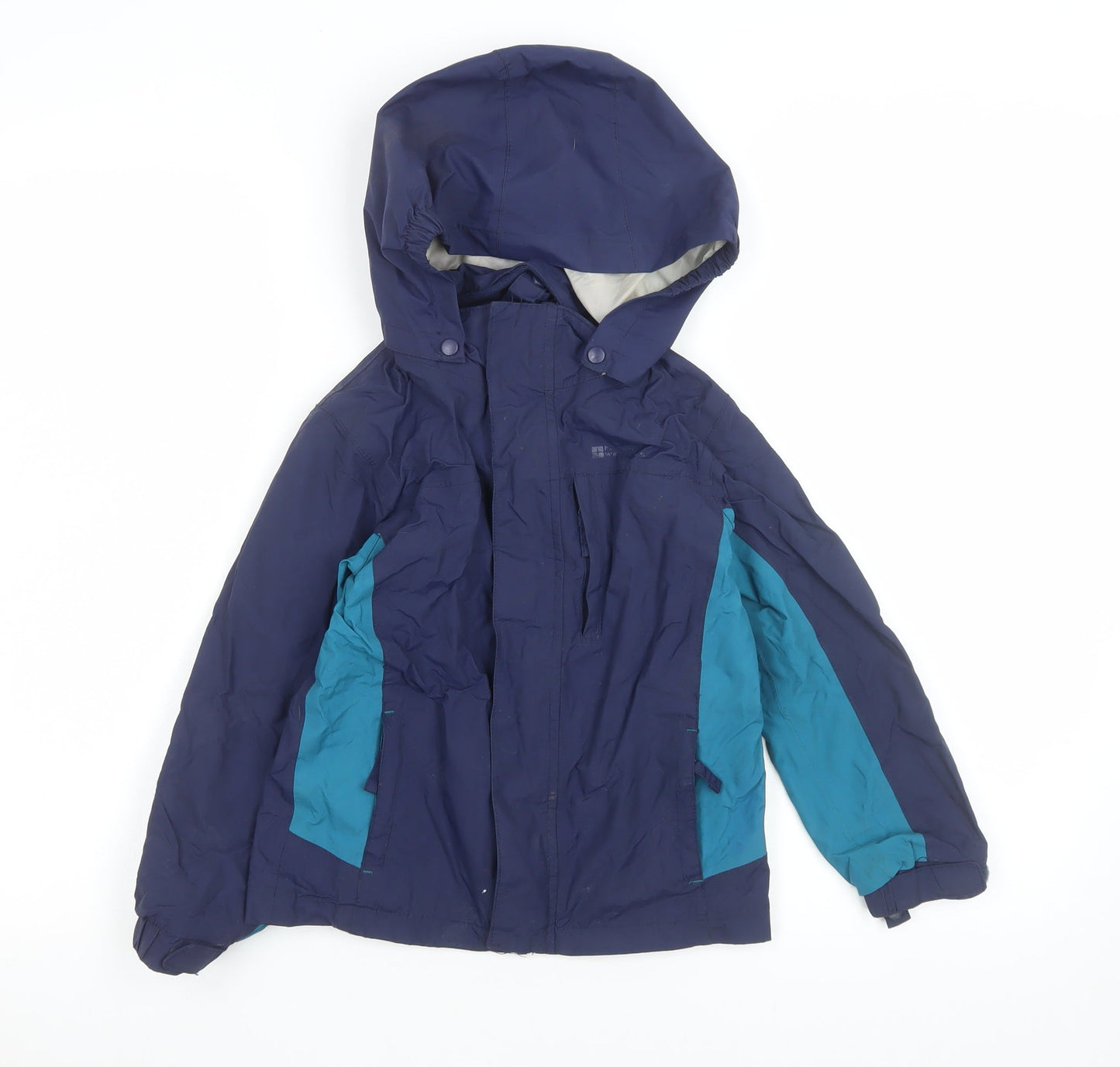 Mountain Warehouse Boys Blue Waterproof Hooded Parka Coat 5-6 Years