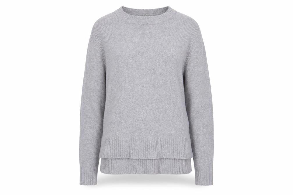 Oasis Women’s Grey Wool Blend Crew Neck Jumper Size S