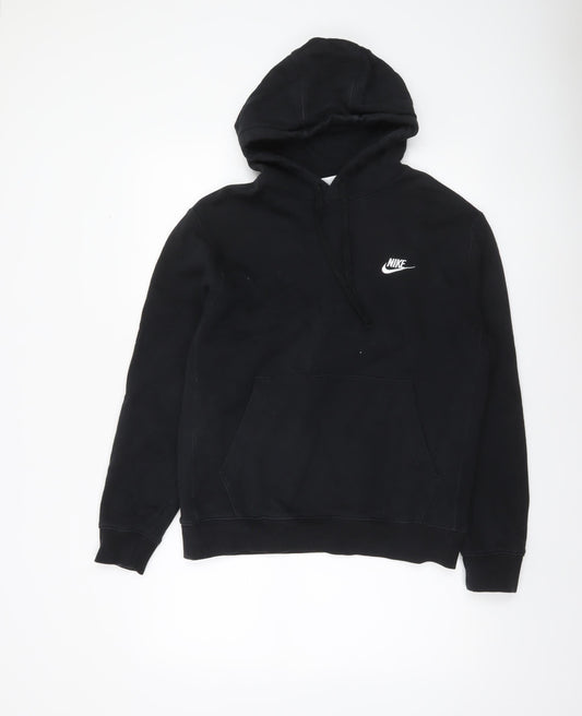Nike Men's Black Pullover Hoodie Small Regular Fit Fleece Sportswear