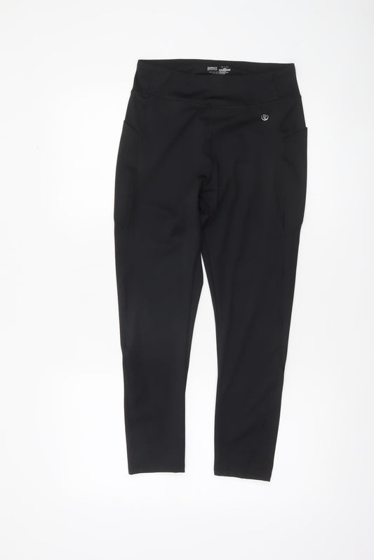 Dunnes Stores Womens Black M Leggings with Pockets Activewear