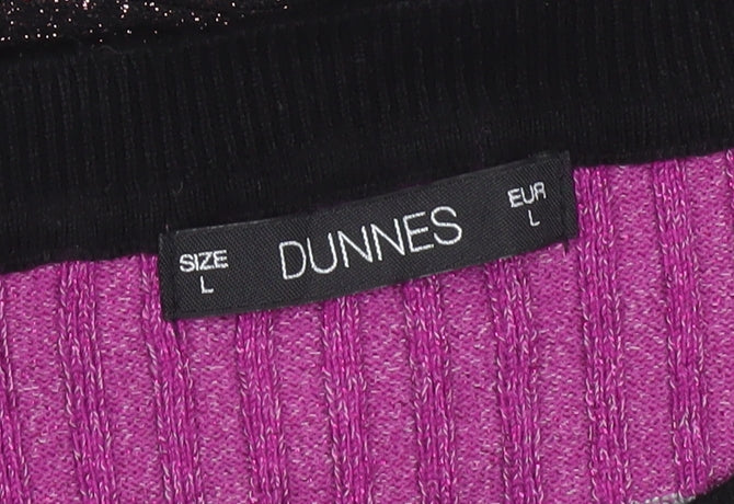 Dunnes Women’s Multicoloured L Glitter Stripe Ribbed Knit Jumper