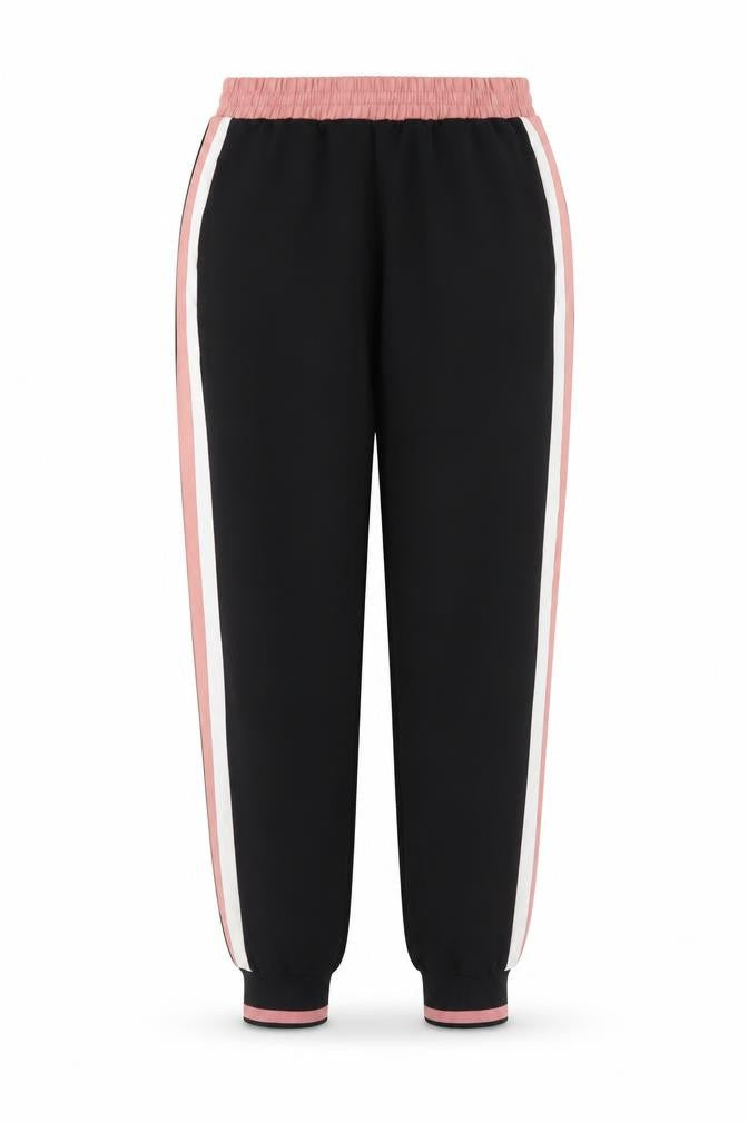 Zara Womens Black Jogger Trousers Size 12 Elastic Waist Casual