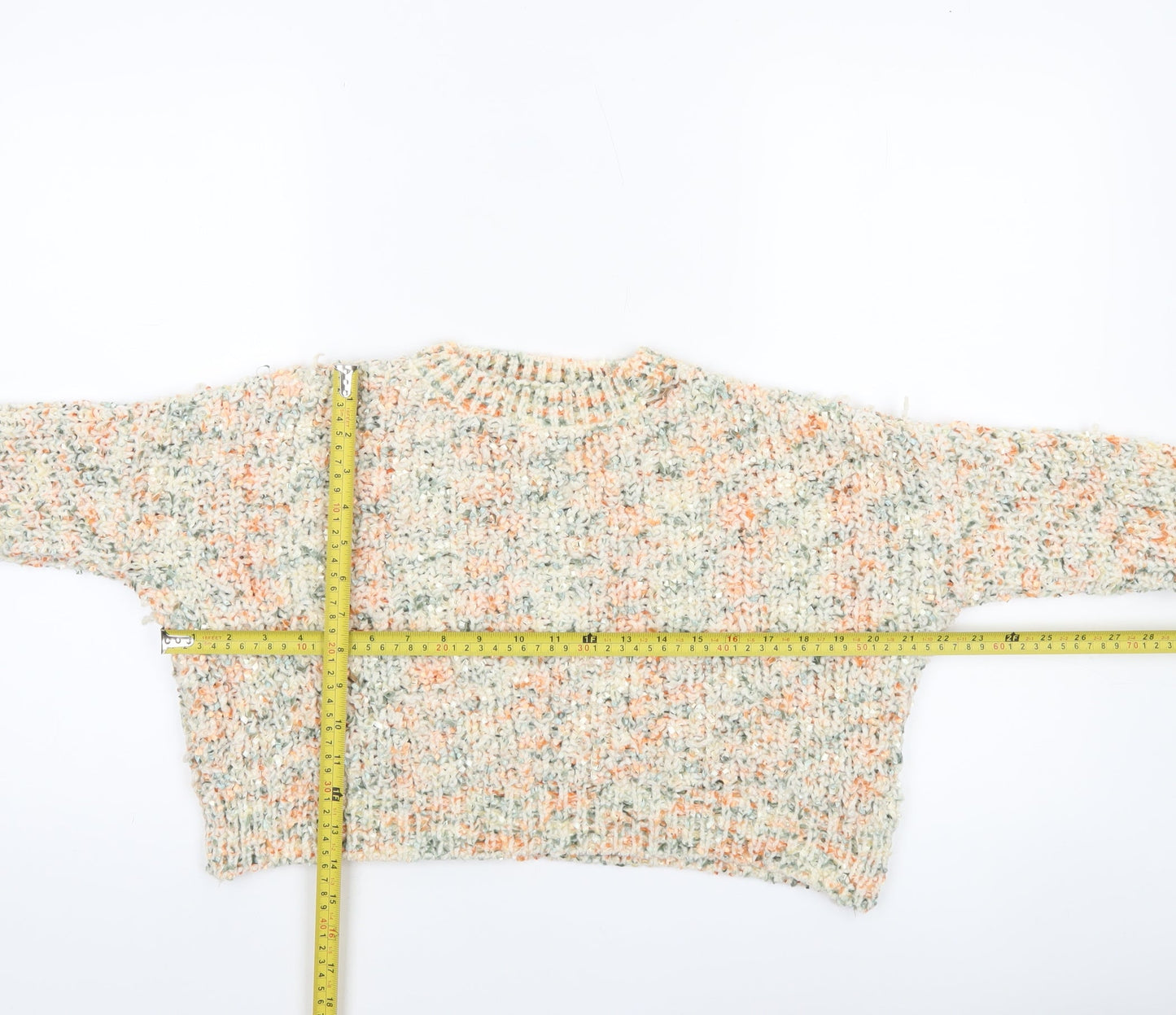 QED London Women’s Multicoloured Chunky Knit Pullover Jumper Size S