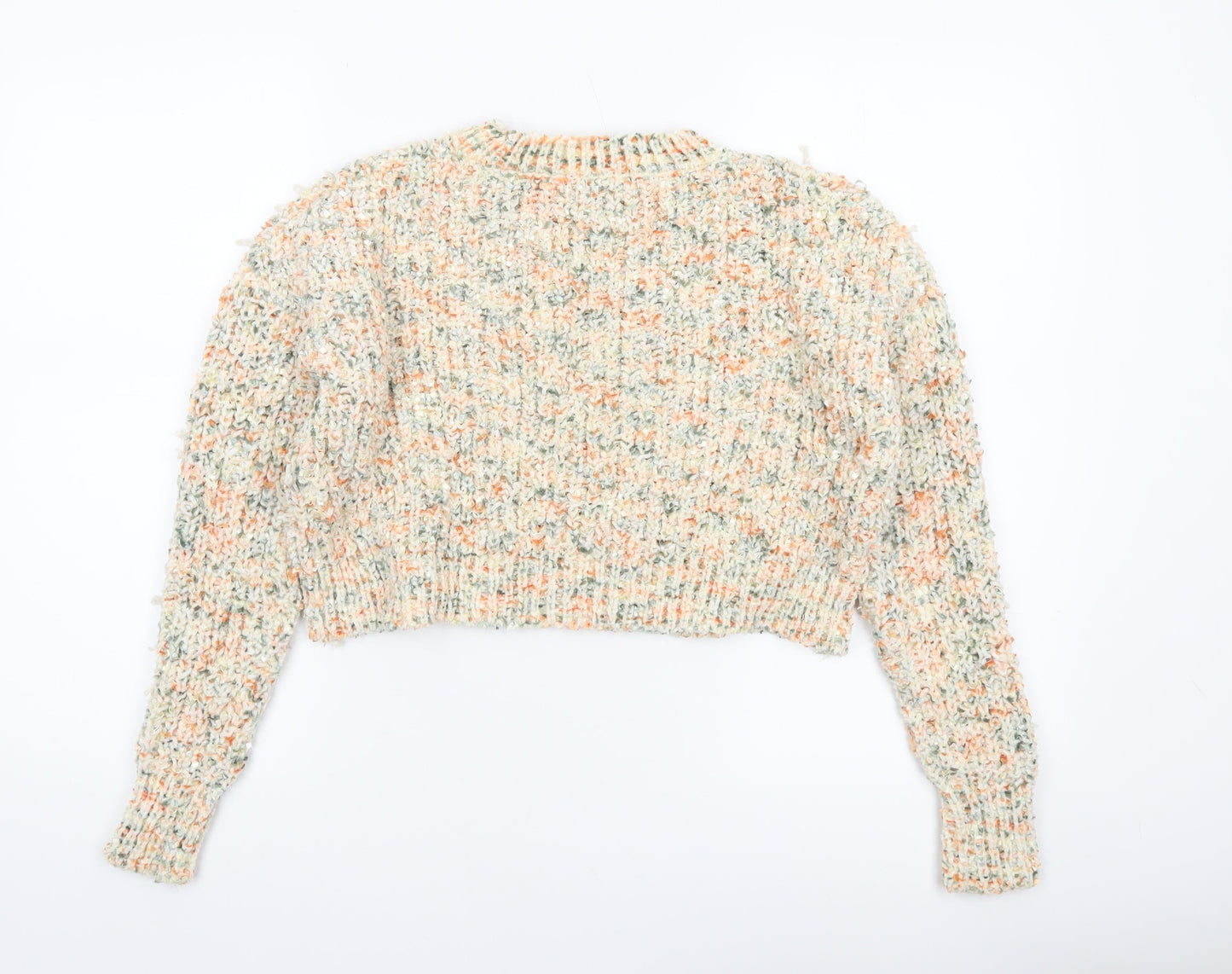 QED London Women’s Multicoloured Chunky Knit Pullover Jumper Size S