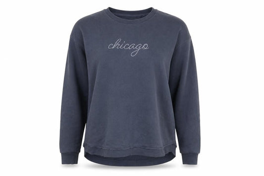 Valani Women's Blue 'Chicago' Pullover Sweatshirt Size S