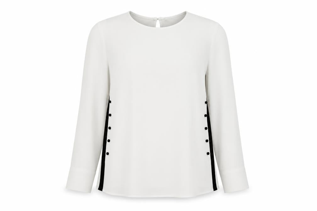 Zara Basic Women’s White Long Sleeve Button Blouse XS