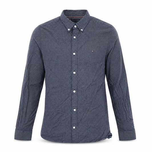 Tommy Hilfiger Men Blue Long Sleeve Button-Up Cotton Shirt L