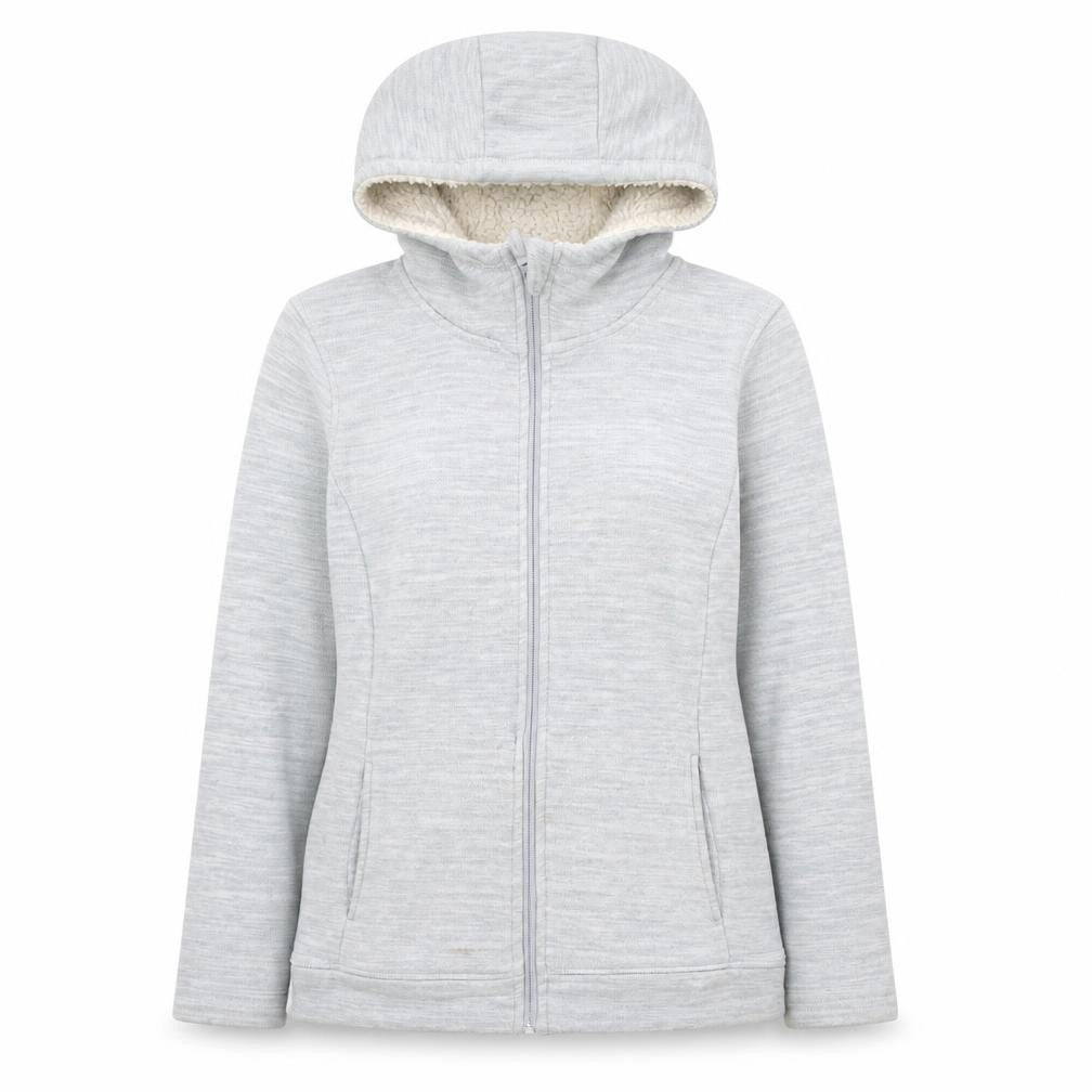 Mountain Warehouse Womens Grey Hooded Fleece Jacket Size 12