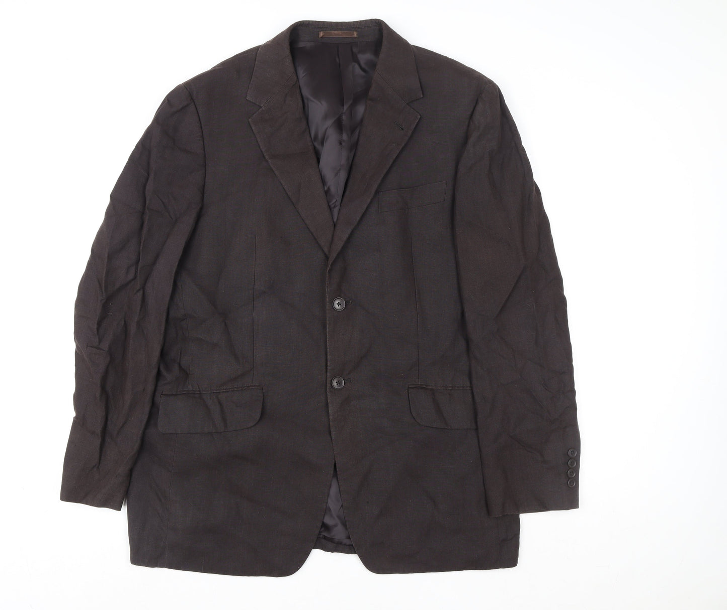 Next Men’s Brown Wool Blazer 42in Classic Fit Single-Breasted Jacket