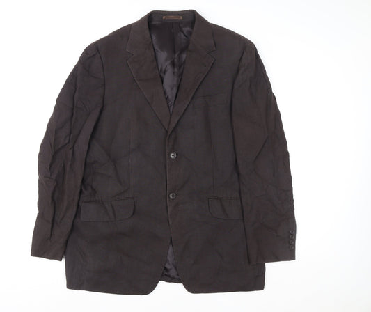 Next Men’s Brown Wool Blazer 42in Classic Fit Single-Breasted Jacket