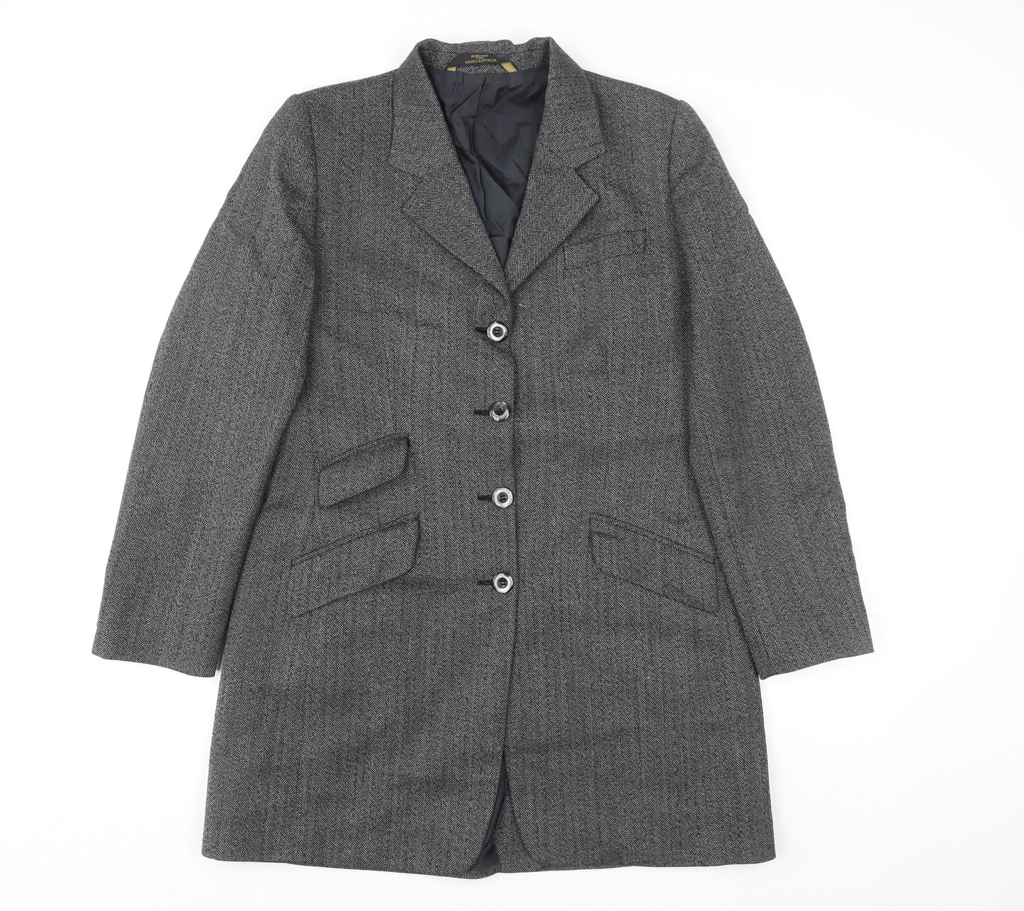 Marks and Spencer Womens Grey Wool Single Breasted Blazer UK 14