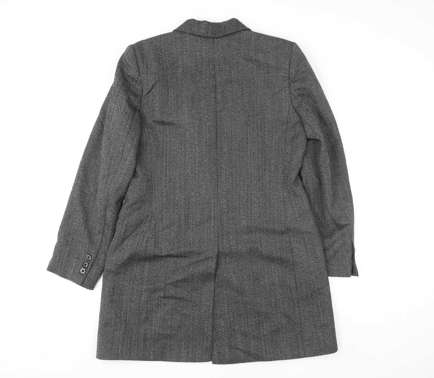 Marks and Spencer Womens Grey Wool Single Breasted Blazer UK 14
