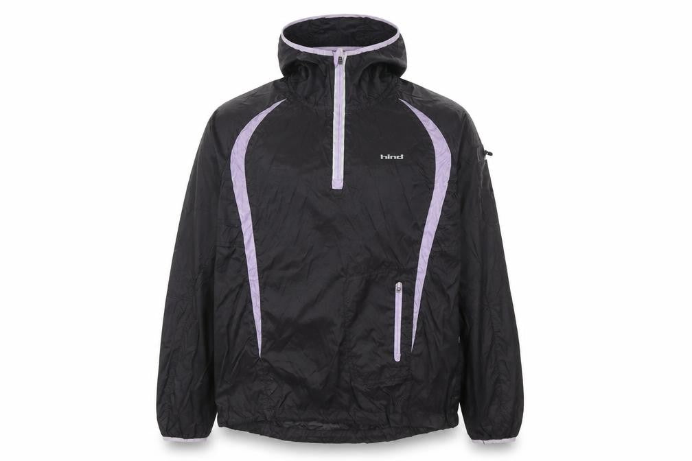 Hind Womens Black Size 10 Lightweight Hooded Windbreaker Jacket