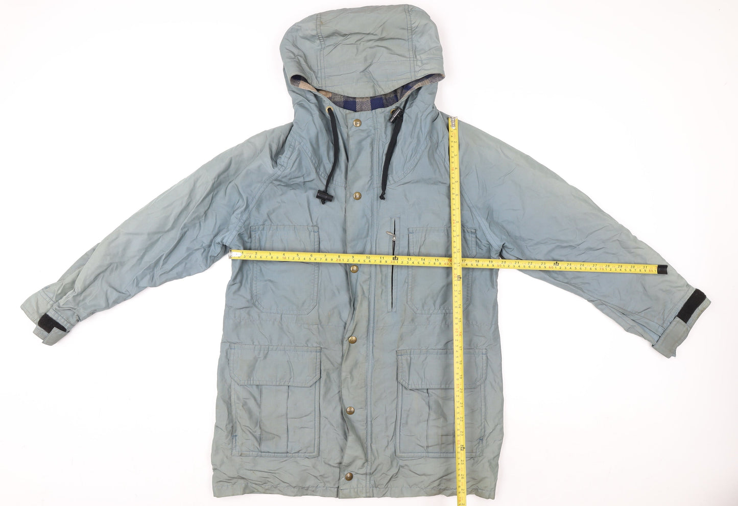 REI Men's Green Hooded Parka Coat Size S Cotton Nylon Outdoor