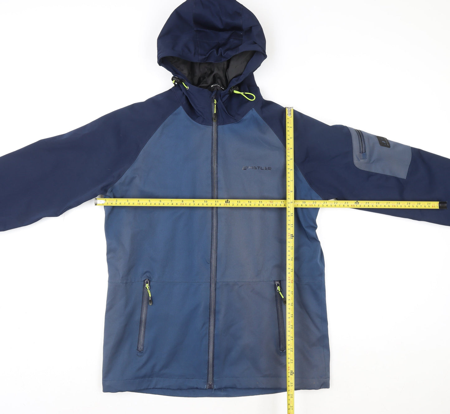 Whistler Mens Blue Softshell Hooded Jacket Size S Windproof Waterproof