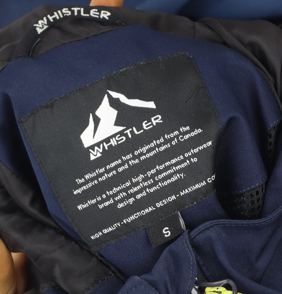 Whistler Mens Blue Softshell Hooded Jacket Size S Windproof Waterproof