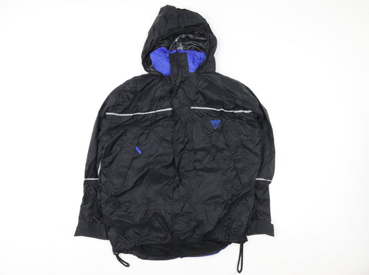 Viga Men's Black XS Hooded Reflective Windbreaker Jacket