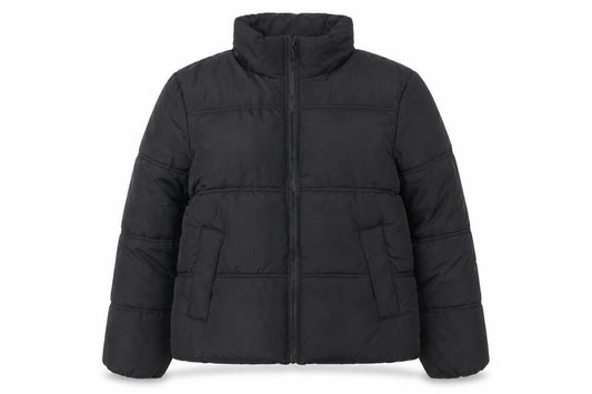 H&M Womens Black Puffer Jacket Size 20 Lined Quilted Winter Coat