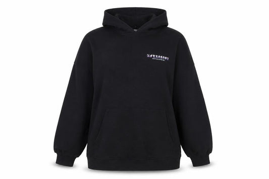 H&M Women Black Astrology Graphic Pullover Hoodie Medium