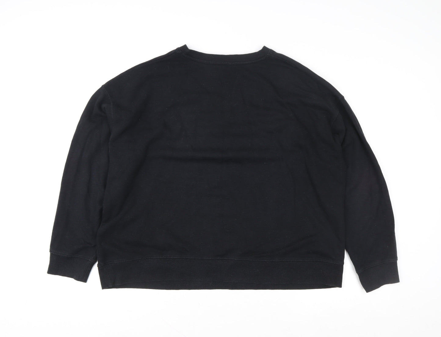 New Look Women's Black L Sweatshirt Crew Neck Graphic 'Midnight Dreamer' 1996 Cotton Blend