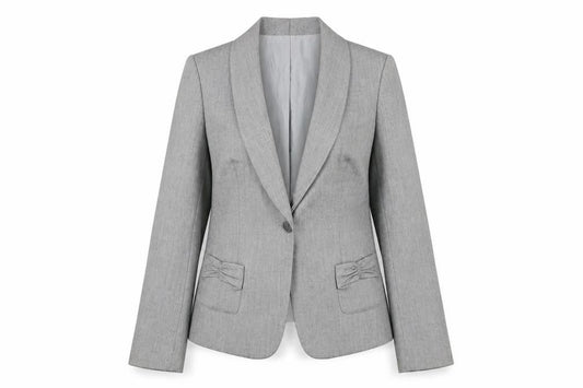 Alex Marie Grey Single-Breasted Women's Blazer Size 10 UK Classic Fit