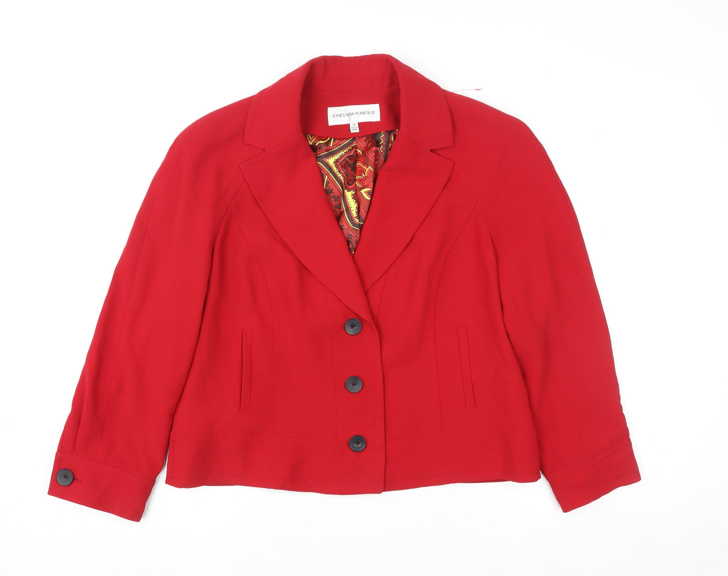 Jones New York Suit Red Women's Size 10 Single-Breasted Blazer