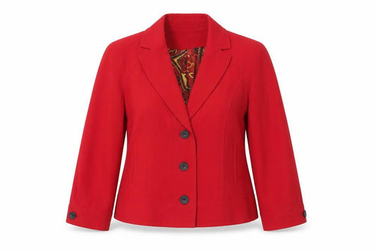 Jones New York Suit Red Women's Size 10 Single-Breasted Blazer