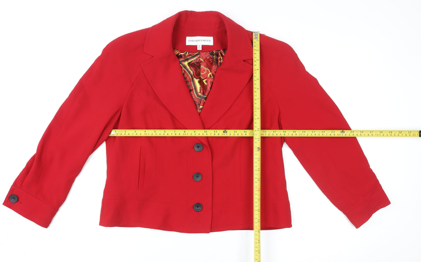 Jones New York Suit Red Women's Size 10 Single-Breasted Blazer