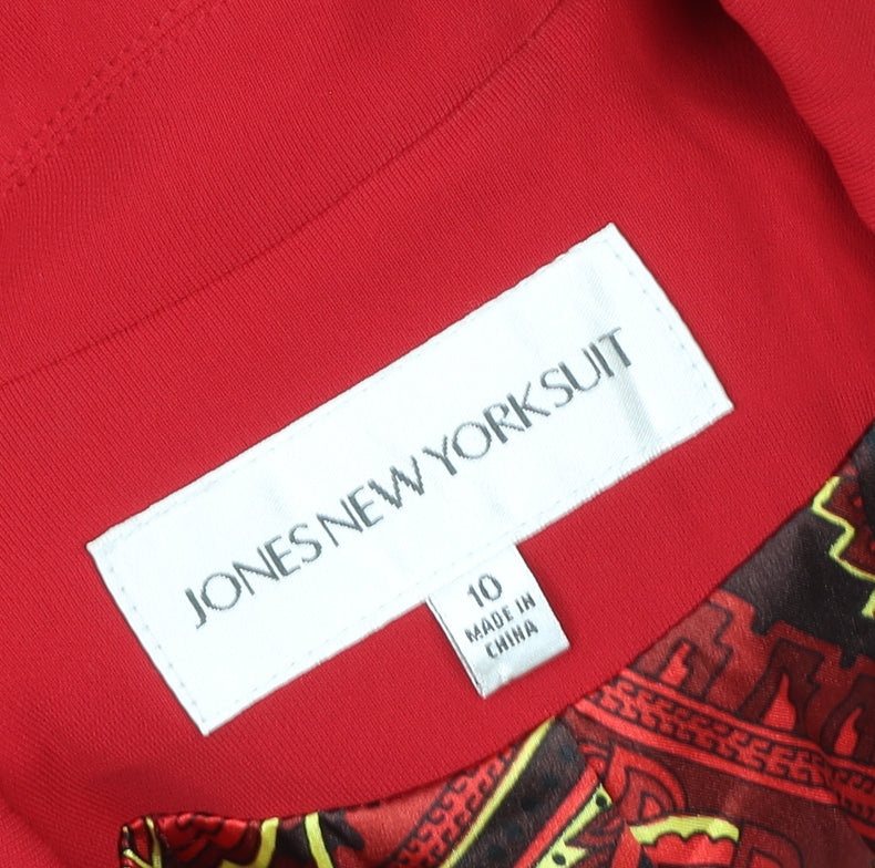 Jones New York Suit Red Women's Size 10 Single-Breasted Blazer