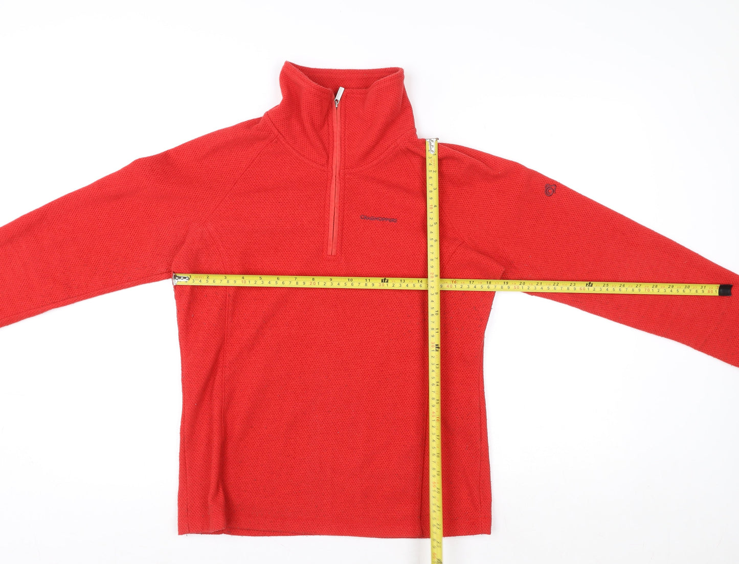 Craghoppers Men's Red Half Zip Fleece Sweatshirt Size 10 Regular Fit