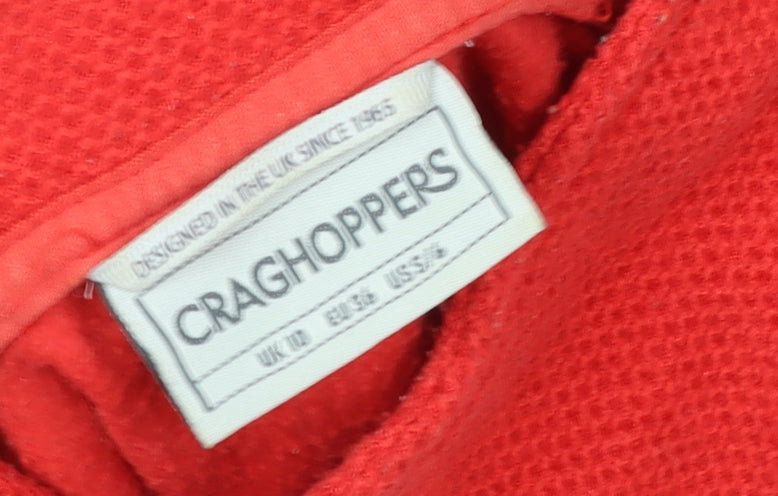 Craghoppers Men's Red Half Zip Fleece Sweatshirt Size 10 Regular Fit