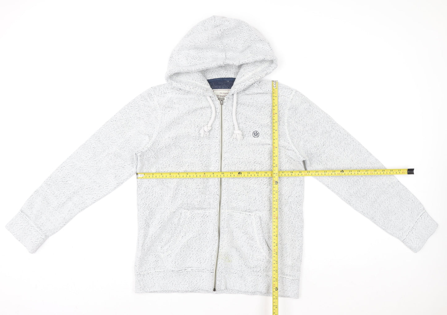 Fat Face Women Grey Knit Zip Hoodie Jacket Size S Hooded Casual