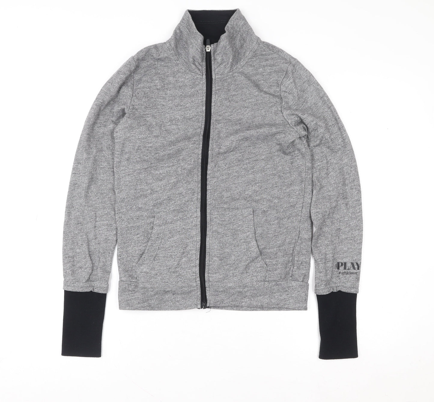 ONLY PLAY Unisex Grey Basic Full Zip Lightweight Sports Jacket Size S