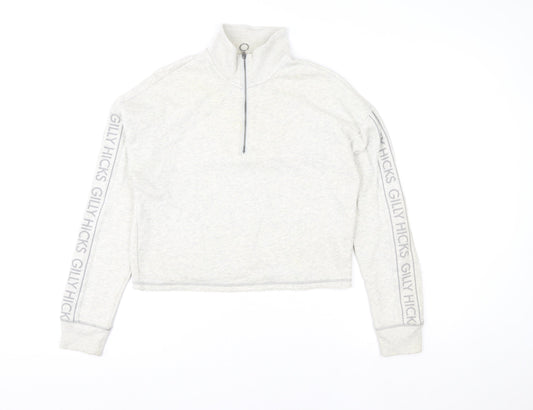 Gilly Hicks by Hollister Women’s Grey 1/2 Zip Pullover Sweatshirt Size S