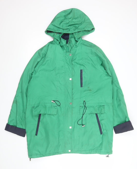 Being Casual Men's Green Hooded Parka Jacket Size 16