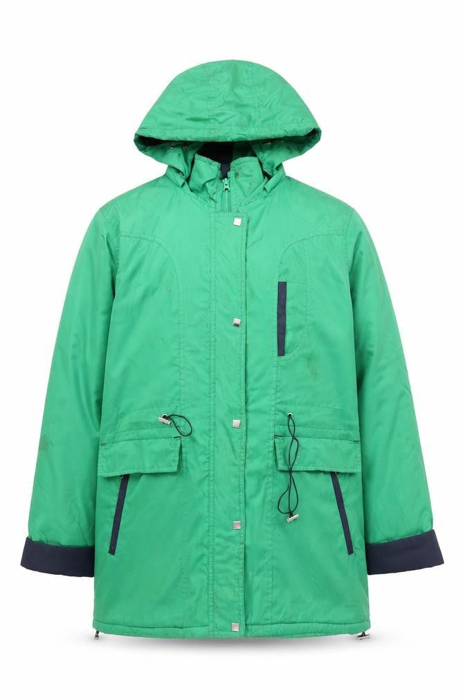 Being Casual Men's Green Hooded Parka Jacket Size 16
