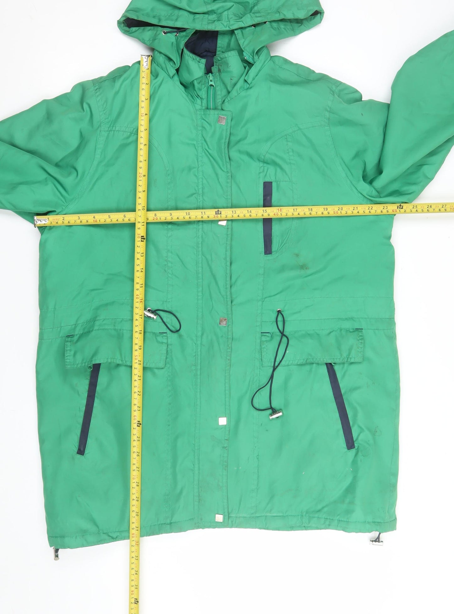 Being Casual Men's Green Hooded Parka Jacket Size 16