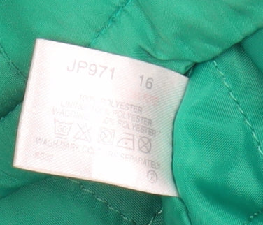 Being Casual Men's Green Hooded Parka Jacket Size 16
